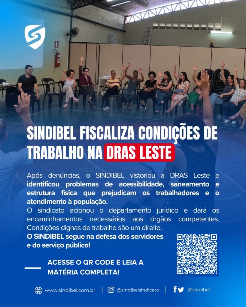 🔵 SINDIBEL REALIZA VISTORIA NA DRAS LESTE E VERIFICA GRAVE PRECARIEDADE NAS CONDIÇÕES DE TRABALHO