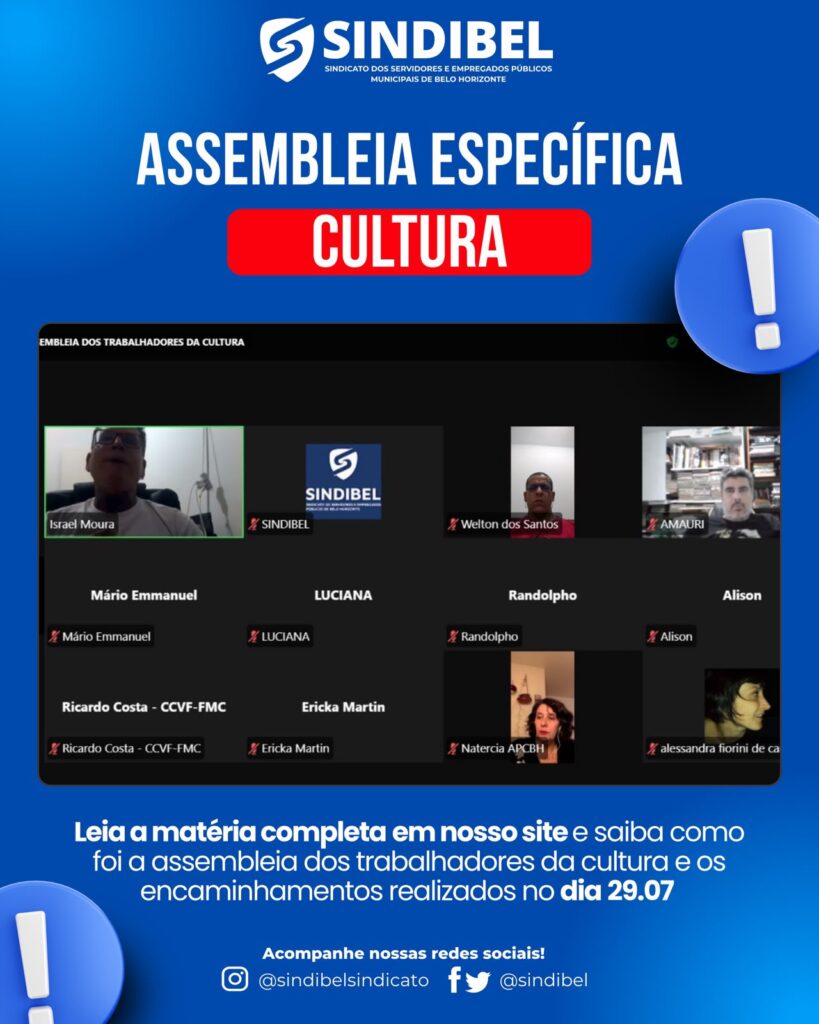 🔵Balanço da Assembleia Virtual dos Trabalhadores da Cultura e os Próximos Passos da Luta – 29/07